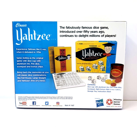 Yahtzee Classic Exciting Dice Game Of Skill and Chance New Sealed Retro - Picture 3 of 3